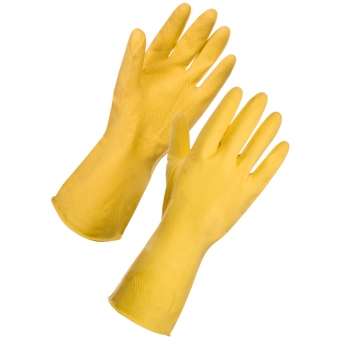 RUBBER GLOVES YELLOW LRG